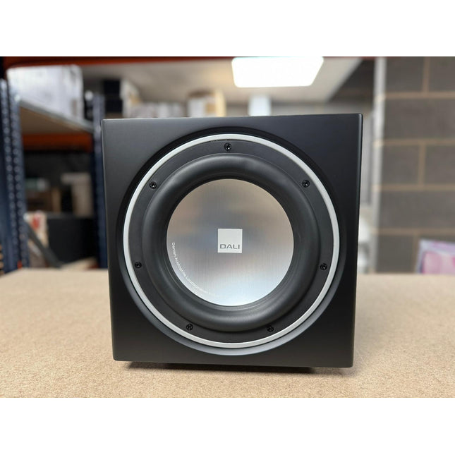 Dali Sub E-9F, Black Satin, Return Damaged corner, Grade B  			