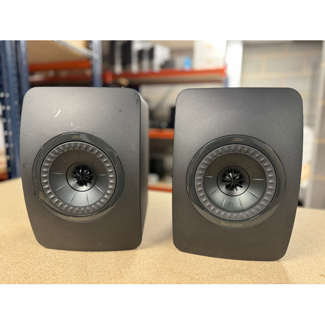 KEF LS50 Black Edition, (Some Marks Scratches) Trade in, Grade C  			